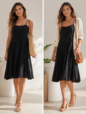 Dolcezza dark romantic goth tiered black witchy whimsigoth handkerchief hem  M